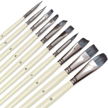 DUGATO Artist Paint Brushes Set 10pcs for Acrylic Oil Watercolor Gouac