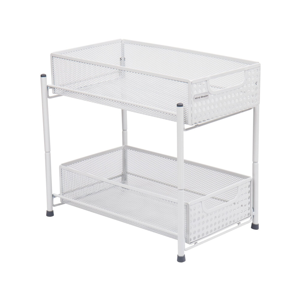 Organiseur d'accessoires Mind Reader     2 niveaux, blanc
