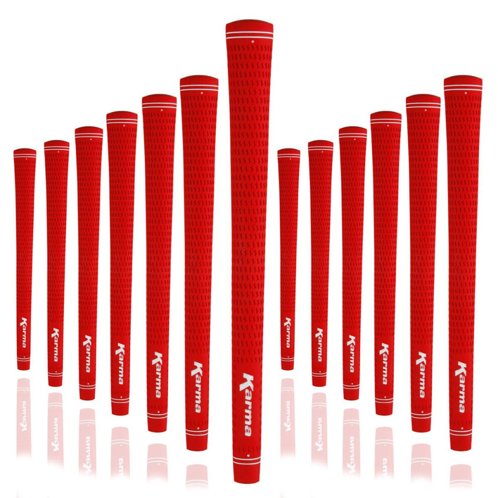 Photos - Golf Karma Velour 13 Piece  Grip Set Red Standard Size Rubber Velvet S GB13RF179 
