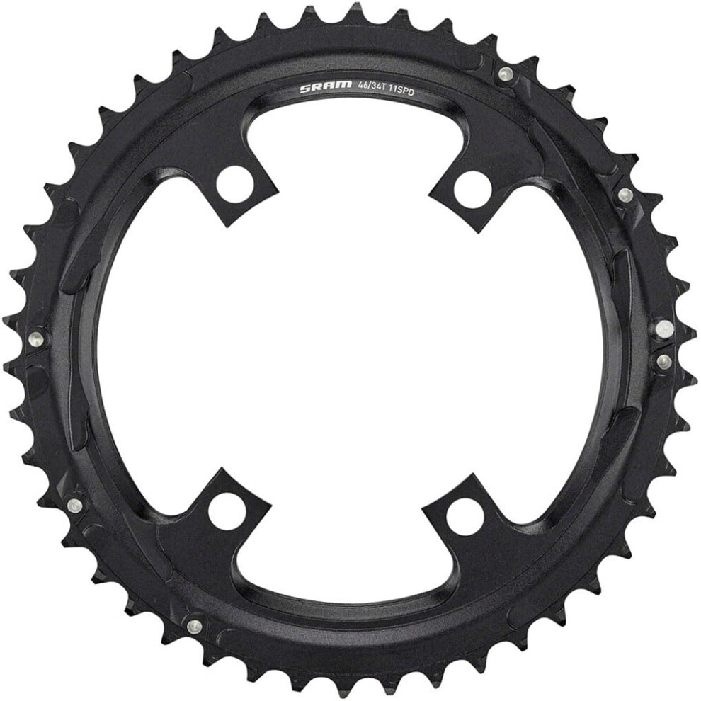 SRAM 11-Speed 46t 110mm Asymmetric Chainring  Black
