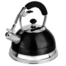 UNIWARE 27 LT Heavy Duty Stainless Steel Metallic Blue Whistling Kettle qt Black