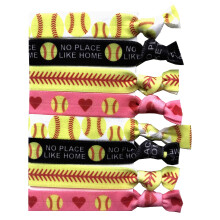 Set di accessori softball per ragazze da 8 pezzi - elastici per capelli, braccialetto per giocatrici, allenatori, squadre di liceo