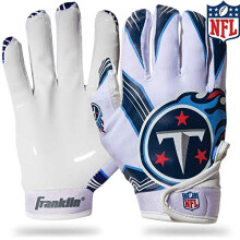 Franklin Sports Tennessee Titans Youth NFL Football Receiver Manusi - Manusi de receptor pentru copii - Sigle ale echipei NFL si palma din silico