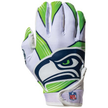 Franklin Sports Seattle Seahawks Youth NFL Football Receiver Luvas - Luvas de receptor para crian as - Logos da equipe da NFL e Palm Silicone - P