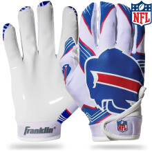 Franklin Sports Buffalo Bills NFL Receiver-Handschuhe für Jugendliche Offizielle NFL-Teamlogos und Farben Griffig & Bequem