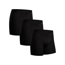 DANISH ENDURANcE Mens Sports Boxers 3 Pack  Breathable  Soft  Quick Dry  Black  Small