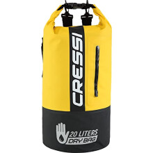 Cressi Premium Vattentät Väska, Svart/Gul, 20 L