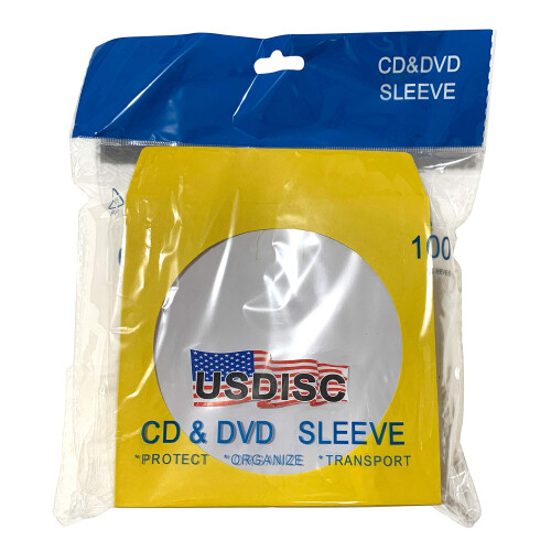 USDISC Χαρτί Σακούλες 100g Παράθυρο, Πτερύγιο, Κίτρινο, Πακέτο 1000