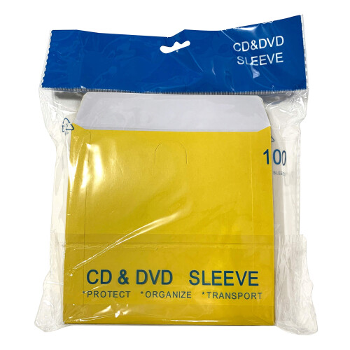 USDISC Χαρτί Σακούλες 100g Παράθυρο, Πτερύγιο, Κίτρινο, Πακέτο 1000 1