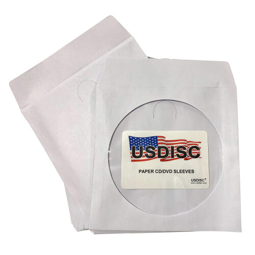 Mangas de papel do USDISC pacote branco de 100g de aba de 2000 2