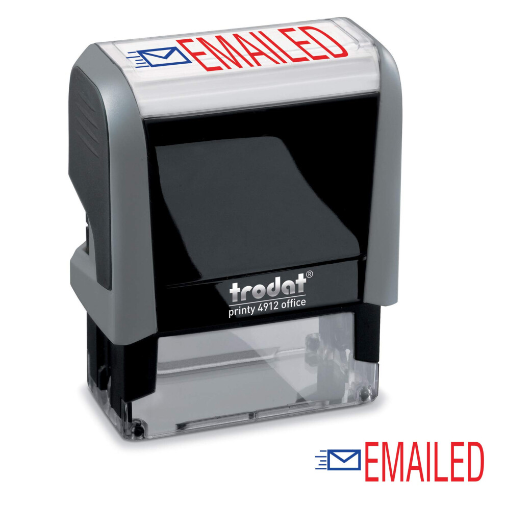 E-MAILED Trodat Printy 4912 Self-Inking Two Color Stock Message Stamp-image-OPC-PFMSWZP-NEW