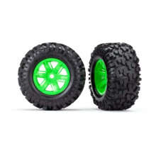Traxxas TRA7772G Tires & Wheels Assembled glued (X-Maxx Green Wheels