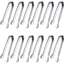 JCREN 12-Pack 4-Inch Stainless Steel Serving Tongs - Food Grade 304 Small Appetizer Tongs for Catering 8541930131