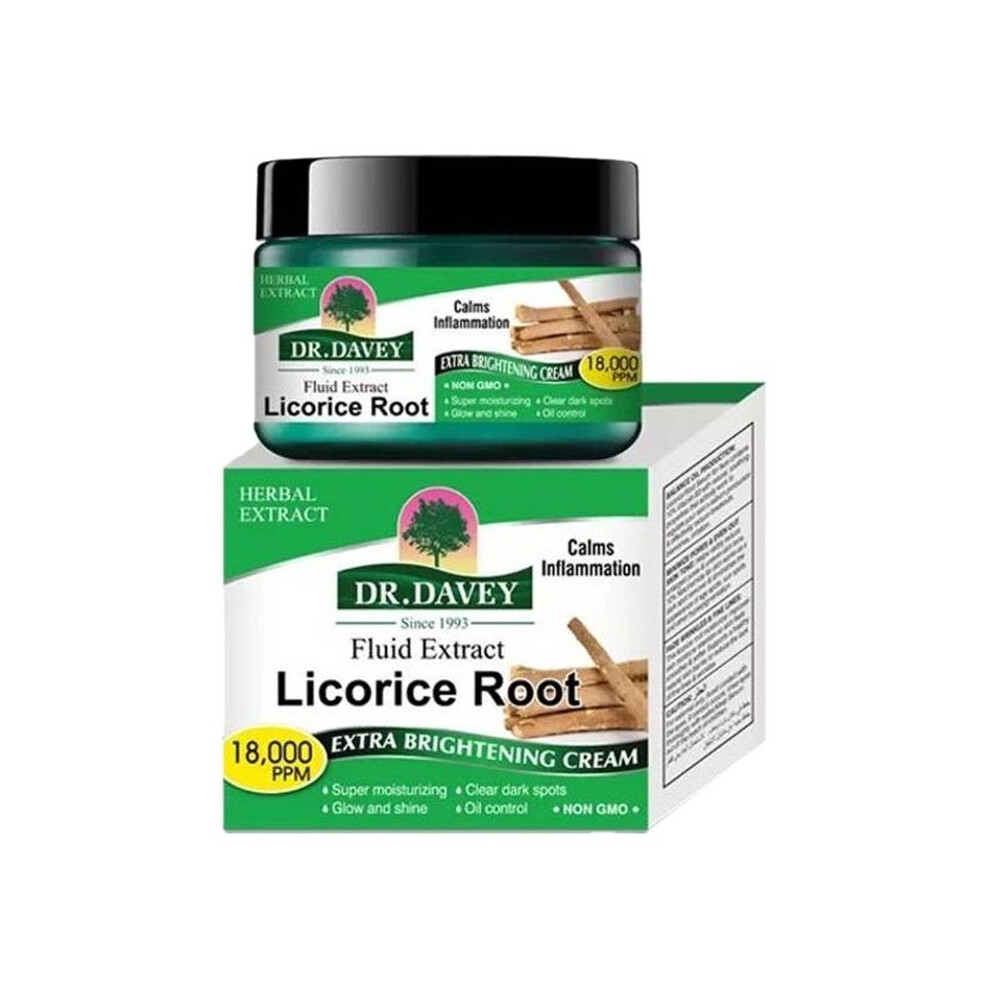 Cream Dr. Davey Licorice Root |Deeply Hydrates And Restores Skin's Natural Moisture Balance| Soothing And Hydrating Skin Care - 60Ml
