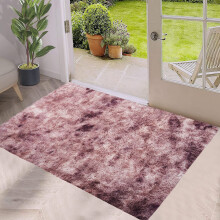 (50cm x 80cm (1 ft 6 in x 2 ft 6 in)- Small Bath Shower Bathroom Mat/ Door Mat) Pink Shaggy Non Slip Rugs Bedroom Livingroom Fluffy Carpet