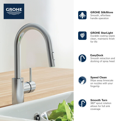 Grohe GROHE 32665003 Concetto Pull-Down K  chenarmatur mit Brause Chrom 1