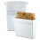 Rubbermaid 614000 Sanitary Napkin Receptacle with Rigid Liner  Rectangular  Plastic  White 3
