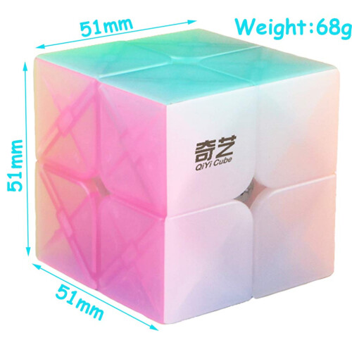 TANCH Speed Cube 2X2 Χωρίς Αυτοκόλλητα Διαφανής Μαγική Σφαίρα 2
