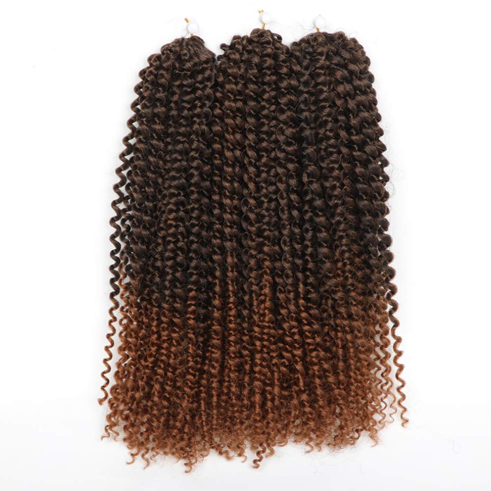 Scharopul Unisex Kinky Curl 12 Inch Afro Kinky Twist Hair Soft Synthetic Crochet Braidi