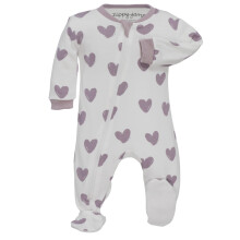 Zippyjamz - Zipper Organic Sleeper Footed Baby Pyjamas med Inseam Zipper (stal mitt hjrta 0-3 mnader)
