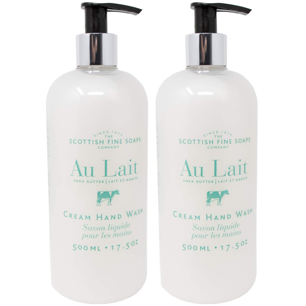 Scottish Fine Soaps Au Lait Liquid Hand Wash Shea Butter 17.5 Ounces Pack of 2