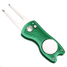Mile High Life volledig metalen opvouwbare golfdivottool met pop-upknop en