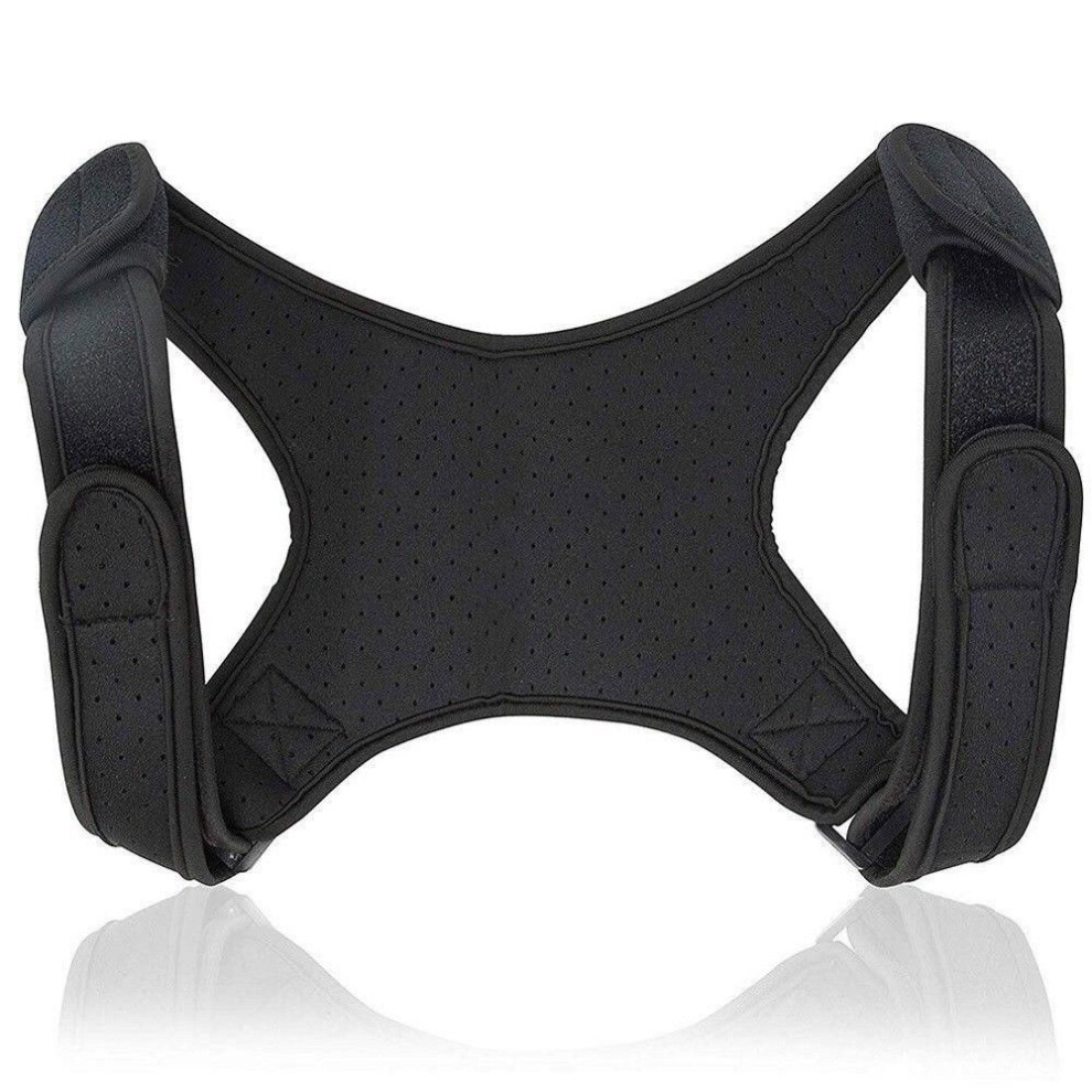(black, S suits 15-40kg) Kid Adjustable Posture Corrector Back Support Children Shoulder Belt Rectify Straighten Correction Pain Relief Beauty Girls Boys