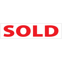 Calendars and More, Inc. Real Estate Listing Vinyl Sign Stickers - Removable & Reusable - Pack of 10 (Sold)