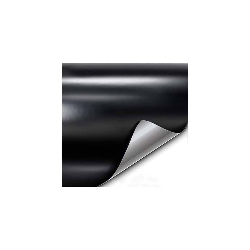 Vvivid Satin Premium Adhesive Vinyl Wrap Film (1Ft X 5Ft) Black 628856018521