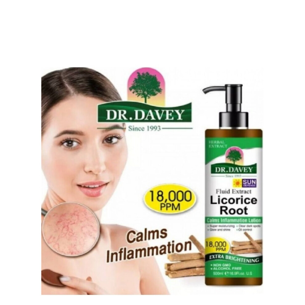 Dr. Davey Licorice Root Lotion |Non-greasy hydration | Soothing and Hydrating Skin Care Lotion - 500ml