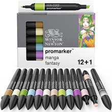 Sada 12 fixiek Winsor & Newton Promarker Manga Fantasy