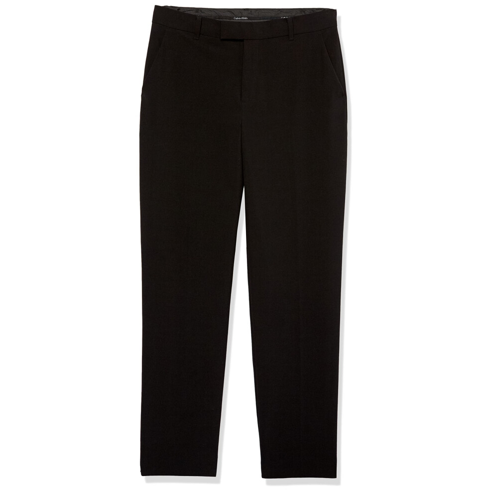 Calvin Klein Boys' Flat-front Suit Dress Pant  Straight Leg Fit & Hemm