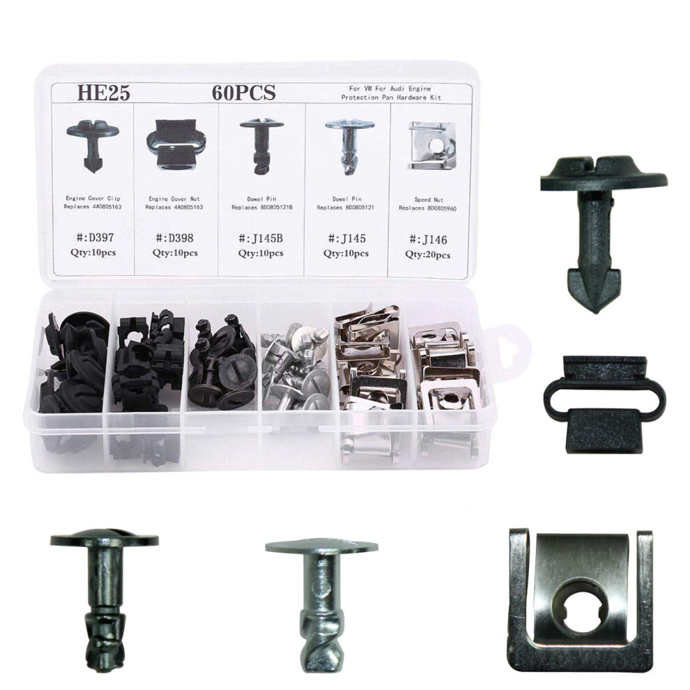 Ants Part 60Pcs Engine Undertray Cover Clips Bottom Metal Screw Bolt K 740807484336