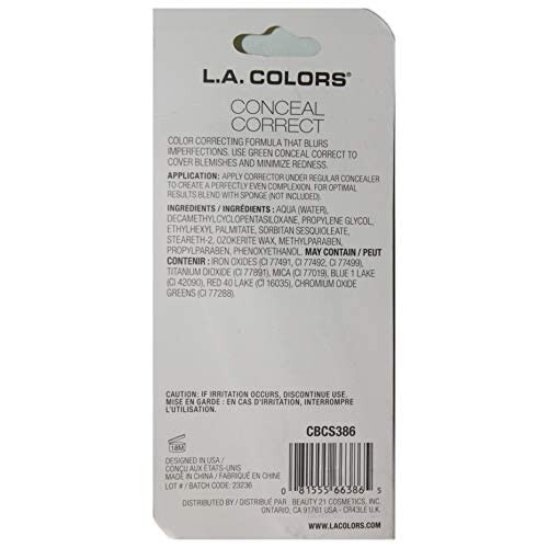 L.A. Colors (1) Κονσίλερ Χρώματος Πράσινου για Κάλυψη Εξογκωμάτων - CBCS386 2
