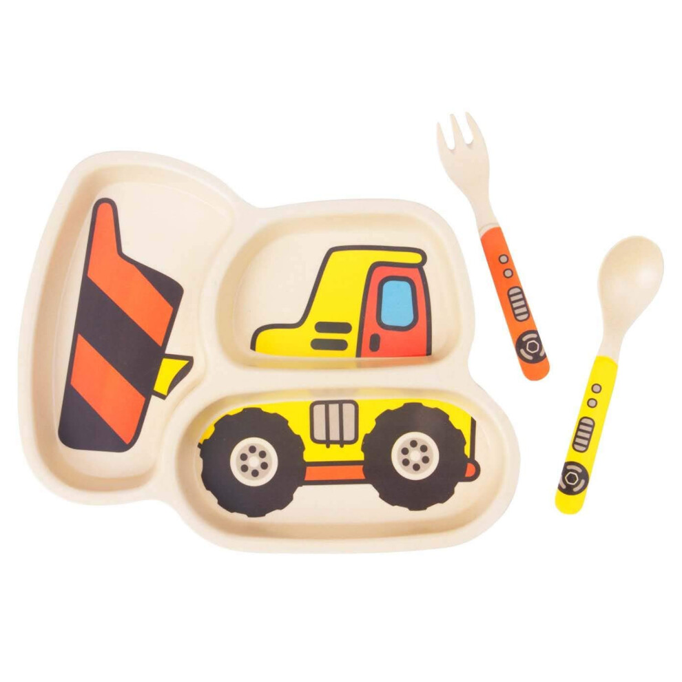 Donkere Bliksem Kid Plate Set Bamboo Toddler Plates Dinnerware Dinner Dish Set Baby Fe
