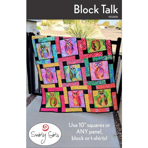 Swirly Girls Design Block Talk Pattern 10 polegadas
