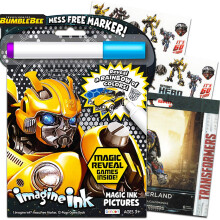 Transformers Imagine Ink Coloring Book Bundle with Stickers (Includes