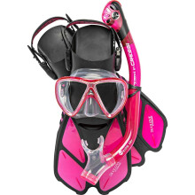 Cressi Bonete Pro Dry Set, Genomskinlig Rosa, S/M