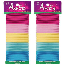 AwEx Elastici Colorati per Coda di Cavallo per Capelli SOTTILI, 0.12 pollici (3 mm), 5.5 pollici (140 mm)