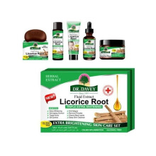 Dr. Davey Licorice Root Skin Care Set - Soap, Facial Cleanser, Tone, Serum, And Cream | Boosts collagen production