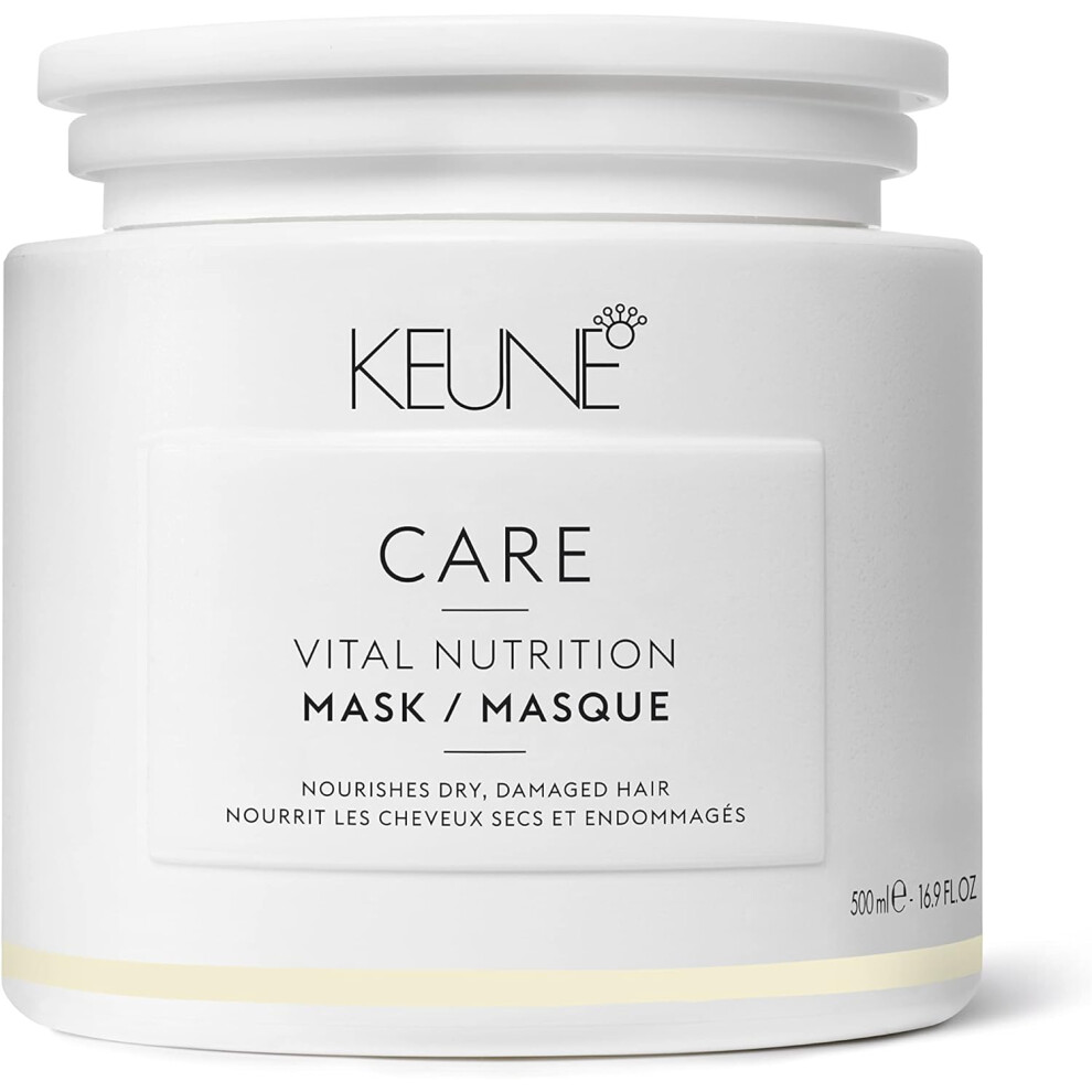 Keune Care Vital Nutrition Mask 500Ml | Nourishes Hair | Deep Conditioning Hair Treatment For Dry, Damaged & Brittle Hair