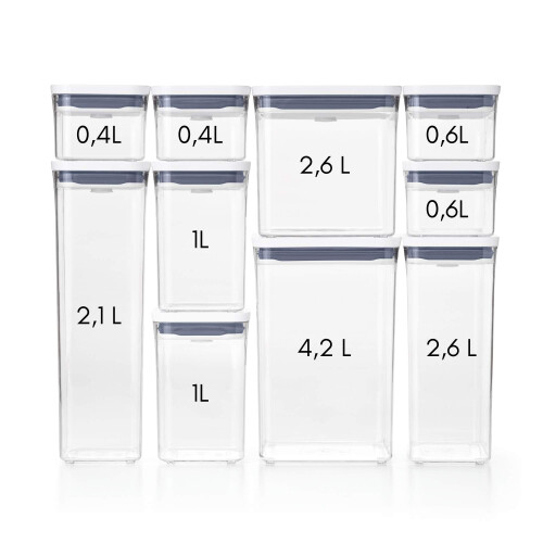 OXO OXO Good Grips 10-Τεμαχίου Σετ Κοντέινερ POP, Λευκό 2