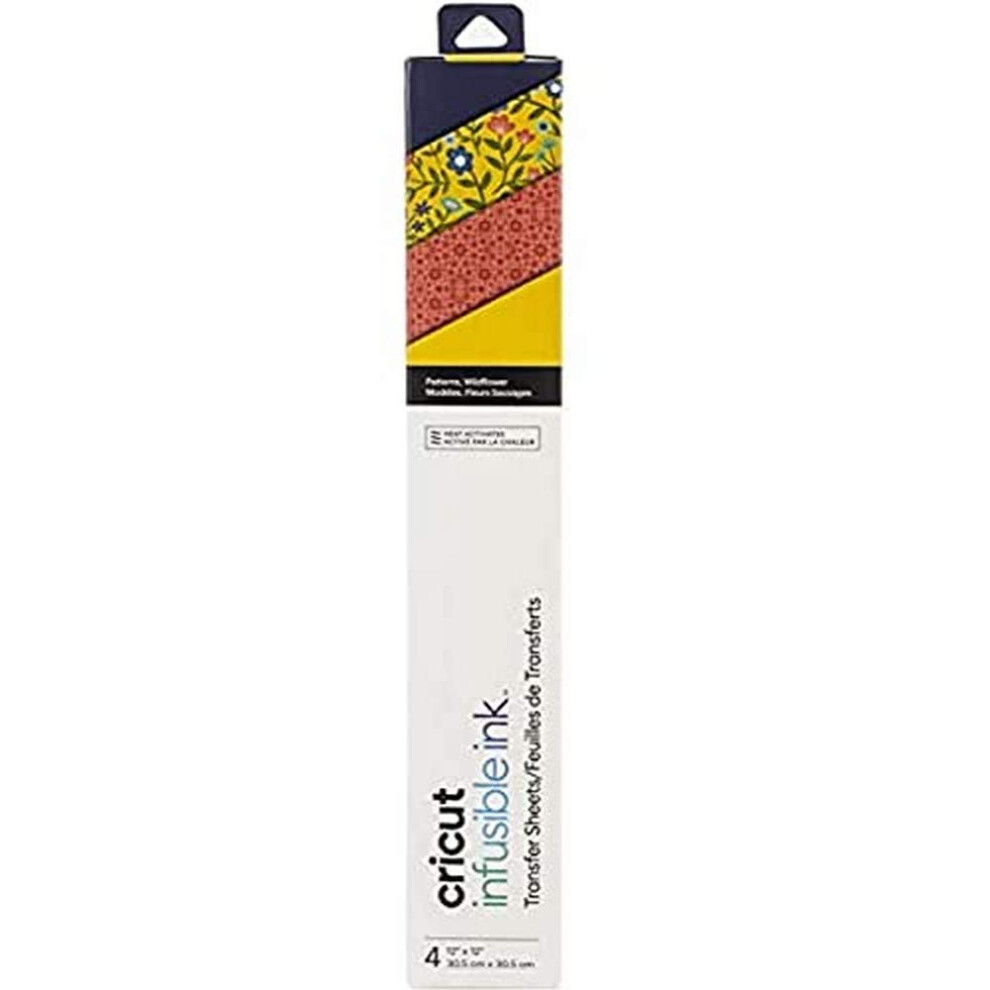 Cricut Infusible Ink Transfer Sheets -4 Sheets 12"" X 12"" - Wildflowe