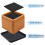 BTSD-home Adjustable Heavy Duty Bed Risers 3 Inch Stackable Bed Frame Riser Lifter 4 Pack Dark Brown 4