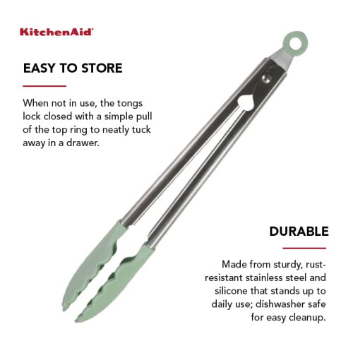 KitchenAid Kitchenaid gourmet silikone tipt rustfrit stål tang 12 tommer pistache 1