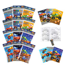 TINYMILLS Monster Truck Coloring Book Set with 12 Coloring Books and 4