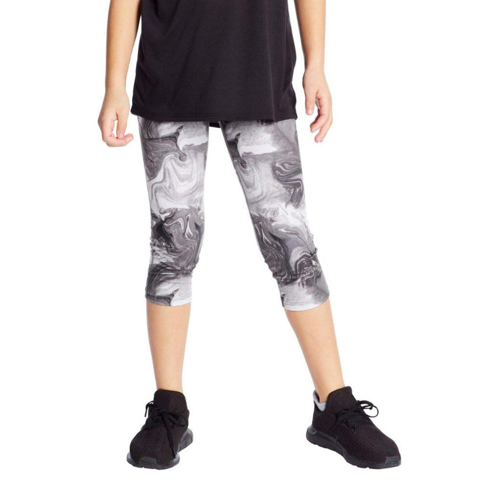 C9 Champion girls Capri Leggings  Multi Marble Gray  X-Small US