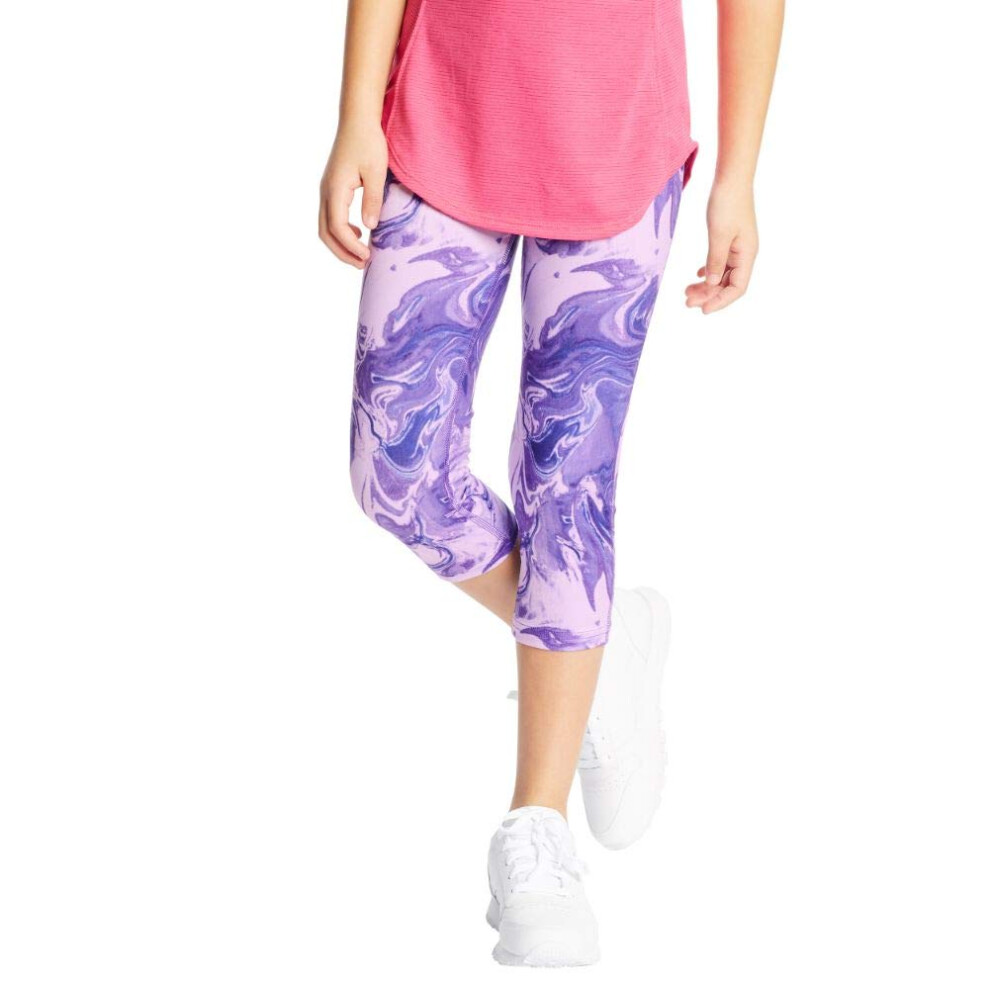 C9 Champion girls Capri Leggings  Multi Marble Purple  Small US