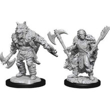 D&D Nolzurs fantastiske miniatyrer - mandlig halv -orc barbar