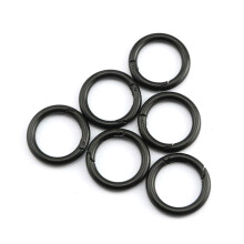 JCBIZ 6 STK Legering O-ring Sp?nde H?jkvalitets Ornament Hardware Elektroforetisk Spring Snap 25 mm Sort
